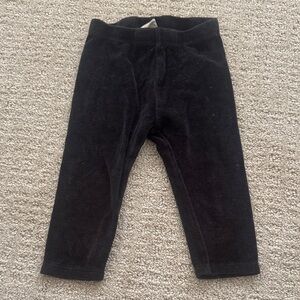 NWOT Cozy Black Velour Kids Leggings